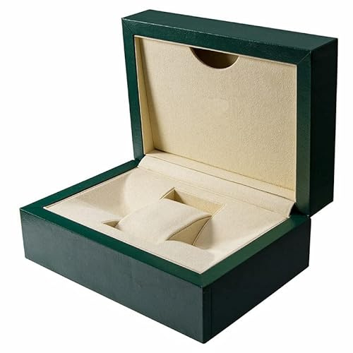 ROUHO Rechteckige hölzerne Uhrenbox Uhrenorganisator Uhren-Anzeige-Box Luxus grünes Holz Uhrenbox für Ro-le-x Day-to-na G-M-T Su-bma-rin-er