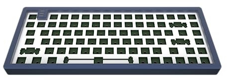 Dark Project KD83A LTD Aluminum Gaming Keyboard, TKL, 83 Keys, Gateron Cap Teal Mechanical switches, Greased Stabilizers, Customizable RGB Backlight, USB Wired Keyboard, Navy Blue (ENG)