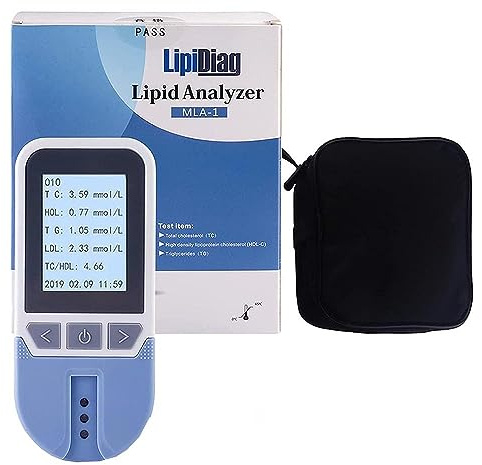 REHOOF 4 in 1 Tester di Colesterolo Multifunzionale con 25 Strisce, Kit di Rilevamento della Salute Intelligente per La Misurazione del Colesterolo Totale, LDL, HDL, Trigliceridi