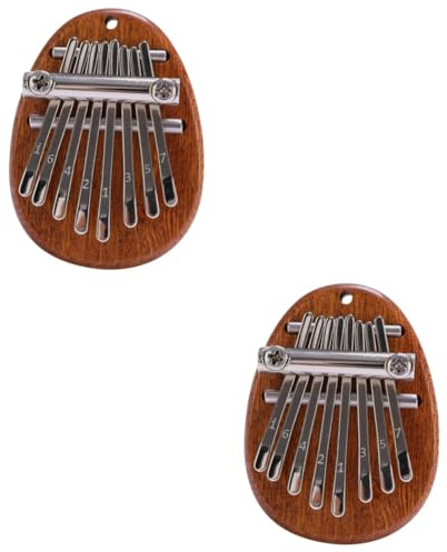 Supvox 2 Stück 8 Musikklavierspielzeug Mini-daumenklavier Aus Holz Mit Seil 8 Tasten Pädagogisches Musikinstrument Für Kinder Und Erwachsene