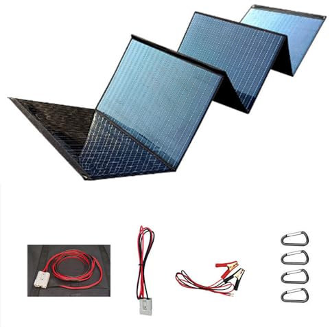 FANYING Chargeur Solaire, Panneau Solaire Pliable 300 W, adapté pour Radio d'urgence, Ordinateur Portable, Batterie, Banque d'alimentation, Tablette, Smartphone, Voyage.,400W
