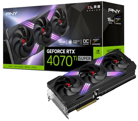 PNY GeForce RTX 4070 Ti Super 16GB XLR8 Gaming Verto Epic-X RGB Overclocked Triple Fan DLSS 3 + Indiana Jones et Le Cercle Ancien