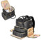 Todeco Sac de Rangement Vernis à Ongle,Trousse De Maquillage avec 2 Organisateur De Vernis à Ongles Amovibles, Peut Contenir 80 Bouteilles Et Une Lampe à Ongles,Noir