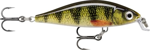 Rapala, Leurre de Pêche X-Light Minnow, Taille : 5 cm/4 g, Leurre Eau Douce Coulant, Profondeur de Nage : 0,6-0,9 m, Matériel de Pêche en Plastique, Live Perch PEL, Pearl White
