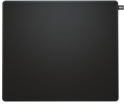 CHERRY XTRFY GP5, Tapis de Souris de Gaming en Tissu M (320 x 270 x 3 mm), Surface Lisse Rapide et Précise, Bords Cousus, Antidérapant, Lavable en Machine, Noir