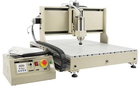 Fresadora CNC 6090, fresadora de metal, fresadora CNC, fresadora CNC, fresadora CNC, aleación de aluminio, grabado de precisión, control por ordenador, refrigeración por agua (caja de control de 1500