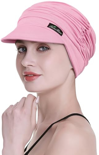 FocusCare Gorros suaves de quimioterapia para mujer, gorra de béisbol de bambú, turbante para pérdida de cabello, Talla única