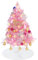 Mini Albero di Natale Rosa, Piccolo albero di Natale rosa, Mini albero di Natale con Luci a LED e Decorazioni Natalizie, Albero di Natale Artificiali, per Natale Decorazioni Tavola