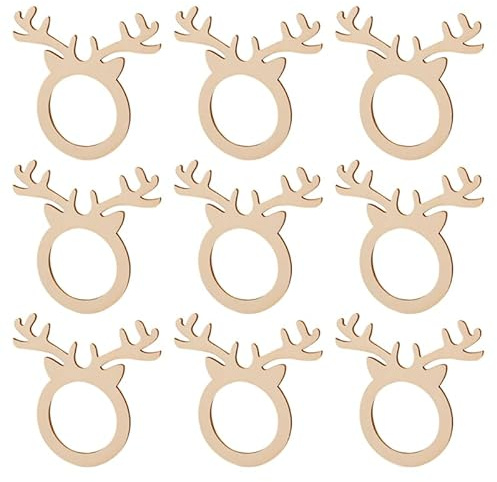 Cabilock Serviettenringe Holz 9.70X9.50X0.10Cm Natürliche Holz Serviettenhalter Für Weihnachten Tischdeko Elegante Serviettenringe Für Festliche Anlässe Und Familienessen