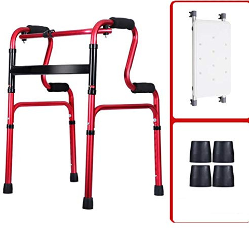 VDLLQYN, Klappbare, höhenverstellbare Gehgestelle mit Sitz, Gehhilfe aus Aluminiumlegierung, rutschfeste Füße for ältere Senioren mit Behinderungen,Gehhilfen(With Seat)