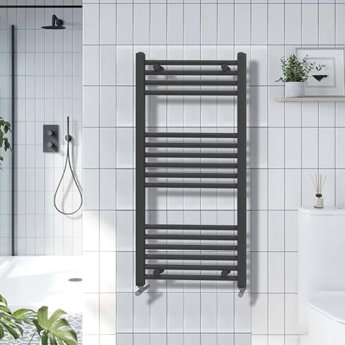 ARKO Towel rail radiator, Heated towel rails, Modern Central Heating Bathroom Towel Radiator, wall mounted (Black, 600x1000mm)
