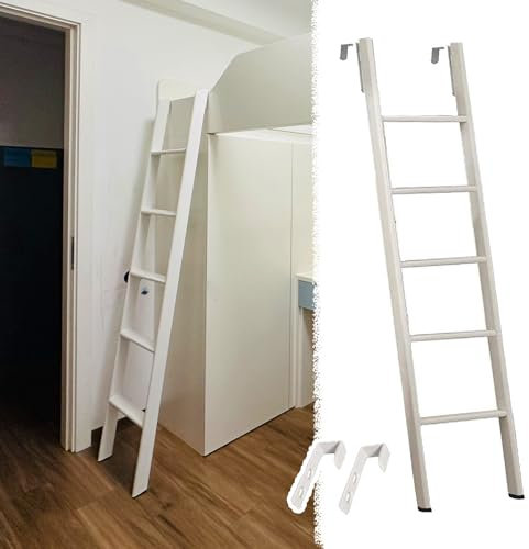 Scaletta in metallo per letto a castello con ganci antiscivolo, 150 cm, per uso domestico, soluzione sicura e robusta per arrampicarsi, perfetta per bambini e adulti