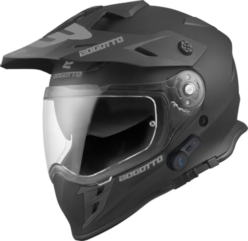 Bogotto H331 BT Bluetooth Casco Enduro, nero opaco, 2XL