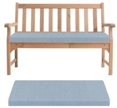 Generisch Bankauflage, Abnehmbarem Sitzkissen Banks, rutschfeste Gartenbank Auflage, Waschbar Sitzauflage Banks für Innen Outdoor Fensterbank Couch ban k Eckbank Auflagen,Sky Blue,100x50x5cm