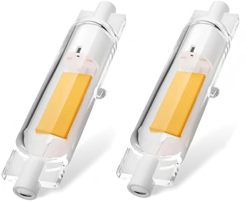ACAATVE Lampadine LED 20W 78mm R7S Dimmerabile, 2000 Lumen Bianco Freddo 6000K LED Lineare Equivalente 200W J78mm Lampada Alogena, Lampadina Illuminazione Fascio 360°, Nessun Sfarfallio, 2 Pezzi