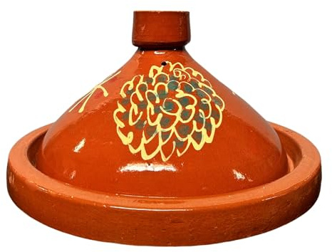Tajine XL 35 cm in Terracotta Dipinta a Mano – Pentola Tradizionale Marocchina/Tunisina + Ebook Gratuito 2611251355