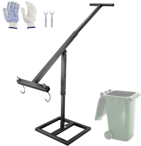 VonLux Compactador de cubos de basura de alta resistencia, se adapta a cubos de basura de 120 L y 240 L, trituradora de contenedores de altura ajustable para el hogar, jardín, restaurante