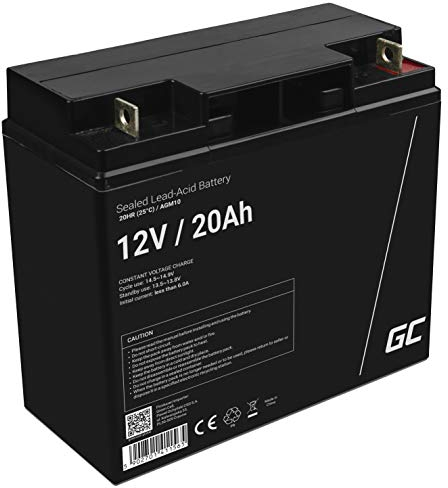 Green Cell® AGM 12V 20Ah Akku Vlies Batterie VRLA Blei Batterie Bleiakku Versorgungsbatterie Zyklenfest Wartungsfrei Caravan Photovoltaik Rollstuhl Solarspeicher| Solarpanel Wohnwagen Roller