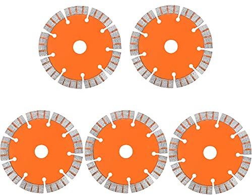 Huanyu 5pcs of 125mm Blade for 125mm Model Electric Wall Chaser Industrial Wall Groove Cutting Machine Brick Granite Marble Tile Cutter Notcher Groover