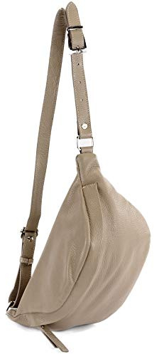 modamoda de T77 Damen Leder Hüfttasche Bauchtasche Crossover Medium Handmade in Italy