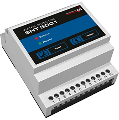 Schabus Wassermelder Hutschiene(DIN-Schiene) SHT 5001 mit 2 unabhängigen Meldelinien, made in Germany