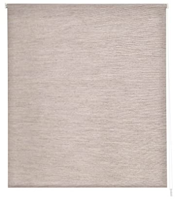 Estoralis | BRAN| Estor Enrollable Diseño Moderno | Sin Taladrar Translúcido Jacquard | Color Lino | 45 x 150 cm (Ancho/Alto) Tamaño Tela 42 x 150 cm | Estores para Ventanas y Puertas