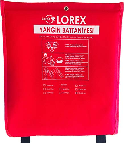 LOREX LR-FB2020C - Manta ignífuga con funda blanda (200 x 200 cm)