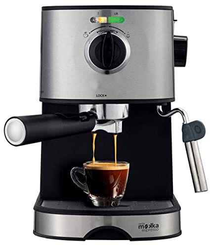 Suinga Cafetera Expresso Mokka Expreso 20 Vintage. 20 bares de potencia. Café molido y Cápsulas.