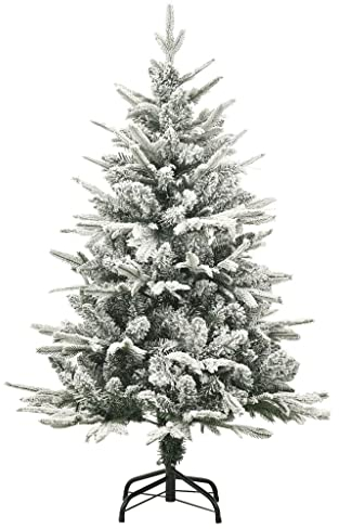 vidaXL Künstlicher Weihnachtsbaum Beschneit Tannenbaum Christbaum Dekobaum Kunstbaum Weihnachten Dekoration Weihnachtsdeko Grün 120cm PVC PE