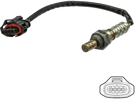DELPHI ES21177-12B1 Lambdasonde Diagnosesonde nach Katalysator Oxygen O2 Sensor Beheizt Kompatibel mit OPEL ZAFIRA B A05 55561452 855453 855555