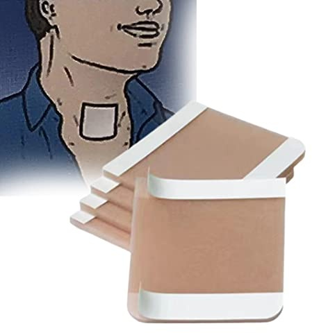 MJZYP Tracheostomia Collo Stoma della Protezione della Protezione Adesivi Traspiranti Antipolvere Medicazione della Ferita Copertura Protezione per Incisioni Trachea per Collo 120Pcs