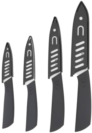 5 five simply smart 5five - set di 4 coltelli in ceramica caractère grigio