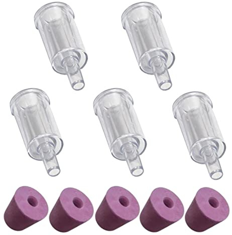 Almost Off Grid 5 x Handy Airlocks Silent and 5 x Bored Rubber Bungs for Homebrewing, Winemaking, Mead Making, Beer Making, Cider Making, Fermenting