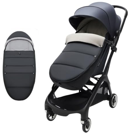 Alimos Kinderwagen-Fußsack – Cosy Toes Fit Kleinkind für Kinderwagen und Buggy, warm und weich, mit Polarfleece gefüttert, Fußsack, wasserdicht (schwarz)