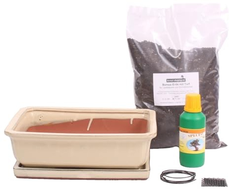 generisch Bonsai-Umpflanz-Set - Schale 31 cm + Erde + Dünger + Draht + Gitter 52-41912