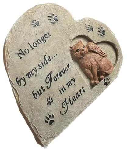 CIYODO Statue De Commémoration pour Chat De Jardin Ornement Commémoratif Mémorial pour Animaux De Compagnie