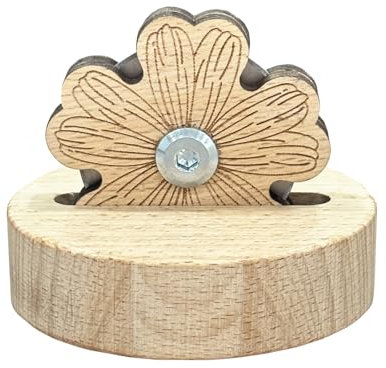 DD-life 5 Cutting Positions Yarn Cutting Tool Flower Thread Cutter Wooden Tabletop Yarn Cutter Wood Thread Cutting Tools Thread Cutter with Anti-Slip Stand for Sweing (Daisy)
