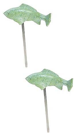 Gogogmee 2stücke Garten Dekoration Fisch Aus Hochwertigem Harz Leicht Und Tragbar Einfach Im Boden Zu Platzieren Für Frischen Flair Ihrem Außenbereich