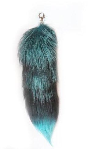 Nocyclonic FuchsschwanzFuchsschwanz Anhänger etwa 40cm,fox tail,Fell Schwanz Keychain fox tail keychain Auto Schlüsselketten Anhänger Weich Flaumig Dicht Dekoration (F)