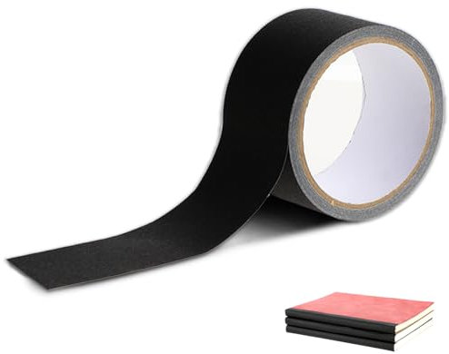 InnoHHustle Cloth Book Repair Tape Self Adhesive Bookbinding Tape 5cm x 10m Matte Duct Tape for Reinforcing Protecting Covering Mending Old Books Antique Books Daily Supplies (Black)