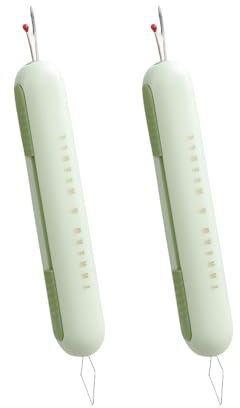 IUSOT 2 Stück 2 in 1 Nadeleinfädler und Nahttrenner, Einfädelhilfe, Multifunktionaler Fadeneinfädler für Nahtauftrenner, Nähmaschine Einfädelhilfe, Nadeleinfädler für Nähmaschinen