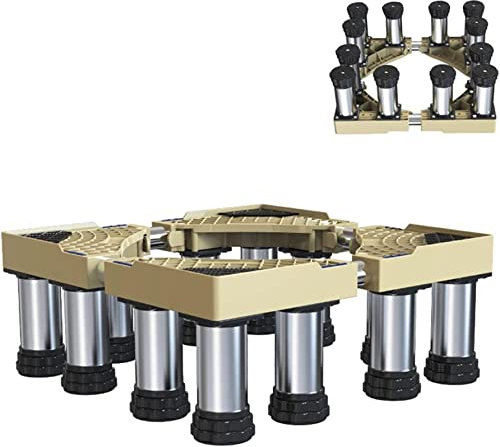 XAoSCd Washing Machine Stand BaseUniversal Base Tumble Dryer Washing Machine Stand Adjustable Length/Width 47-69cm Air Conditioner Base Dishwasher Fridge Filing Cabinet Stand B,12 Legs-10-13cm