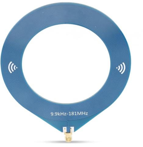 Antena de Bucle BB con Conector SMA, Antena de Radio de Banda Ancha, 9,9 KHz a 181MHz, para Caminar al Aire Libre, Rosca Externa