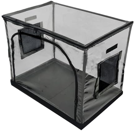 Large Reptile Enclosure - Transparent Tent for Gecko,Clear Reptile Tank Enclosure for Snake Gecko Bearded Dragon with Waterproof Base