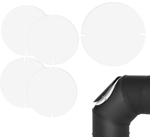 5 Stück Ofenrohr Dichtung 155mm x 2mm Flam Dichtung Ofenrohr Reinigungsklappe, Ofenrohr-Klappen Hitzebeständig bis 1400°C, Kamindichtung Dichtungen Rohrdichtung zum Zuschneiden für Rohre Ø 155-200 mm