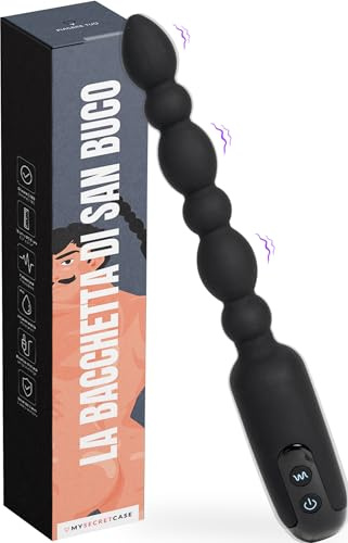 MySecretCase Palline Anali Vibranti 7 Modalità di Vibrazione Plug Anale-Dilatatore Donna in Silicone Dilatatore Ano per Uomo Anal Plug e Sexytoysys Donna Sexytoysys Coppia IPX6 Dilatatori Anali