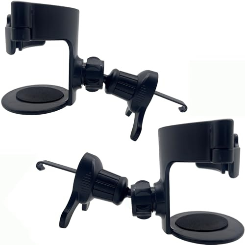Portabicchieri Auto Portabevande Regolabile - 2PC Portabottiglie Organizer | per auto Bevande Contenitore Supporto Per Bocchette di Ventilazione, Universale, Nero