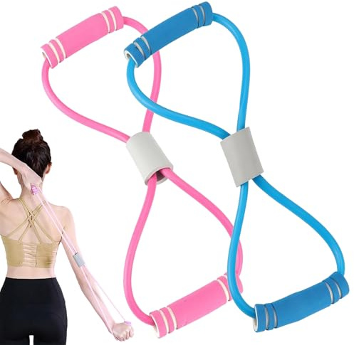 2 stycken motståndsband med handtag, hållbara motståndsband, styrketräning, elastiska fitnessband, lämplig för yoga, gym, styrketräning, hemträning