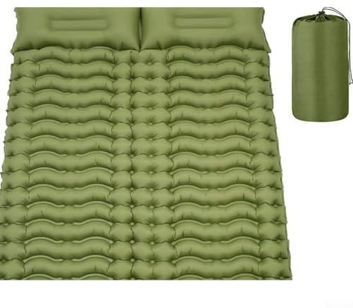 Shophubio Doppel Campingmatratze mit Quick-Fill Fuß, leicht, 200x140x6 cm, aufblasbares Luftbett für Outdoor, verschleißfeste, tragbare Isomatte für