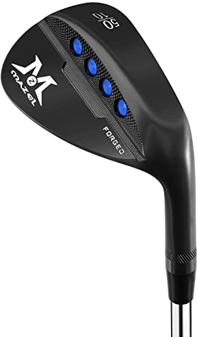 MAZEL Men’s Golf Wedges 48 50 52 54 56 58 60D Steel Sand Wedge Right-Handed | Wider Sole for Easy Glide on Grass ,CNC Milled Face Get More Swing Consistency and Accuracy